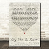 Michael Bublé Cry Me A River Script Heart Decorative Wall Art Gift Song Lyric Print