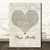 Tanya Stephens These Streets Script Heart Decorative Wall Art Gift Song Lyric Print