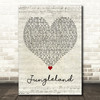 Bruce Springsteen Jungleland Script Heart Decorative Wall Art Gift Song Lyric Print