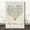 Bloc Party This Modern Love Script Heart Decorative Wall Art Gift Song Lyric Print