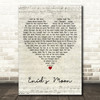 Miriam Franklin Enid's Moon Script Heart Decorative Wall Art Gift Song Lyric Print