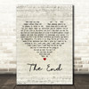 My Chemical Romance The End Script Heart Decorative Wall Art Gift Song Lyric Print