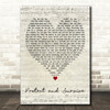 Runrig Protect and Survive Script Heart Decorative Wall Art Gift Song Lyric Print