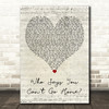 Bon Jovi Who Says You Cant Go Home Script Heart Decorative Gift Song Lyric Print