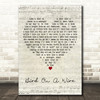 Katey Sagal Bird On A Wire Script Heart Decorative Wall Art Gift Song Lyric Print