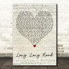 Paul Weller Long Long Road Script Heart Decorative Wall Art Gift Song Lyric Print