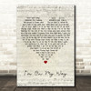 Dean Parrish I'm On My Way Script Heart Decorative Wall Art Gift Song Lyric Print