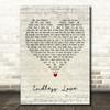 Lionel Richie Endless Love Script Heart Decorative Wall Art Gift Song Lyric Print