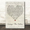 Survivor Across The Miles Script Heart Decorative Wall Art Gift Song Lyric Print