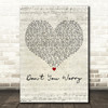Oh Wonder Don't You Worry Script Heart Decorative Wall Art Gift Song Lyric Print