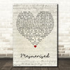 The Mission UK Mesmerised Script Heart Decorative Wall Art Gift Song Lyric Print