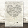 Christina Perri The words Script Heart Decorative Wall Art Gift Song Lyric Print