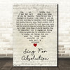 Muse Sing For Absolution Script Heart Decorative Wall Art Gift Song Lyric Print