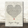 Taylor Swift Paper Rings Script Heart Decorative Wall Art Gift Song Lyric Print