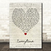 Britney Spears Everytime Script Heart Decorative Wall Art Gift Song Lyric Print