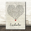 Sabrina Carpenter Exhale Script Heart Decorative Wall Art Gift Song Lyric Print