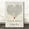 The Rolling Stones (I Cant Get No) Satisfaction Script Heart Song Lyric Print