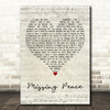 JJ Heller Missing Peace Script Heart Decorative Wall Art Gift Song Lyric Print