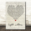 Take That Eight Letters Script Heart Decorative Wall Art Gift Song Lyric Print