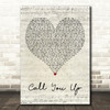 Viola Beach Call You Up Script Heart Decorative Wall Art Gift Song Lyric Print