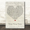 ABBA Money Money Money Script Heart Decorative Wall Art Gift Song Lyric Print