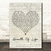 Erasure Breath Of Life Script Heart Decorative Wall Art Gift Song Lyric Print