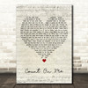Bruno Mars Count On Me Script Heart Decorative Wall Art Gift Song Lyric Print