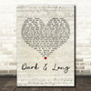 Underworld Dark & Long Script Heart Decorative Wall Art Gift Song Lyric Print