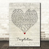 Wet Wet Wet Temptation Script Heart Decorative Wall Art Gift Song Lyric Print