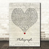 Ed Sheeran Photograph Script Heart Decorative Wall Art Gift Song Lyric Print