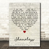 Bryan Ferry Shameless Script Heart Decorative Wall Art Gift Song Lyric Print