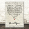 Carole King Beautiful Script Heart Decorative Wall Art Gift Song Lyric Print