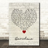 George Ezra Barcelona Script Heart Decorative Wall Art Gift Song Lyric Print