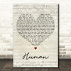 Christina Perri Human Script Heart Decorative Wall Art Gift Song Lyric Print