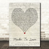 TobyMac Made To Love Script Heart Decorative Wall Art Gift Song Lyric Print