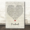 Above & Beyond Naked Script Heart Decorative Wall Art Gift Song Lyric Print