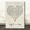 T. Rex Lifes a Gas Script Heart Decorative Wall Art Gift Song Lyric Print