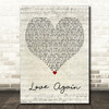 Dua Lipa Love Again Script Heart Decorative Wall Art Gift Song Lyric Print