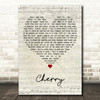 Lana Del Rey Cherry Script Heart Decorative Wall Art Gift Song Lyric Print