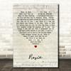 Don Partridge Rosie Script Heart Decorative Wall Art Gift Song Lyric Print