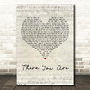 ZAYN There You Are Script Heart Decorative Wall Art Gift Song Lyric Print