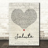 Little Mix Salute Script Heart Decorative Wall Art Gift Song Lyric Print