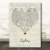 Celine Dion Ashes Script Heart Decorative Wall Art Gift Song Lyric Print