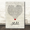 Niall Horan Still Script Heart Decorative Wall Art Gift Song Lyric Print