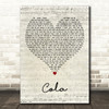 Lana Del Rey Cola Script Heart Decorative Wall Art Gift Song Lyric Print