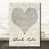 Griff Black Hole Script Heart Decorative Wall Art Gift Song Lyric Print