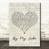 INXS By My Side Script Heart Decorative Wall Art Gift Song Lyric Print