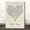 Rush Entre Nous Script Heart Decorative Wall Art Gift Song Lyric Print