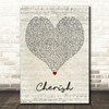 Madonna Cherish Script Heart Decorative Wall Art Gift Song Lyric Print