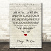 Enya May It Be Script Heart Decorative Wall Art Gift Song Lyric Print